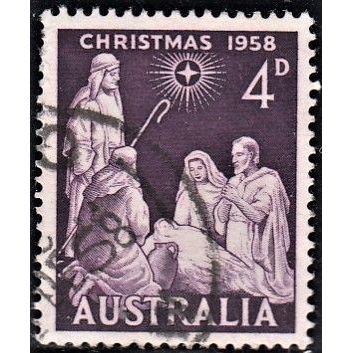 AUSTRALIA, 1958 4d Christmas, SG 307 (Scott # 313), used