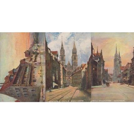 Nuremberg Frauenthorstasse St Lawrence Church Old Houses Nuremberg 3x Postcard s