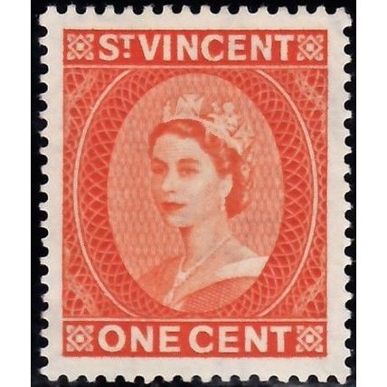 ST. VINCENT, 1955 1c QEII, SG 189 (Scott #186), mint hinged