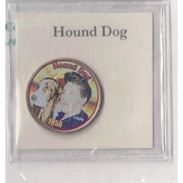 ELVIS PRESLEY 2002 COLORIZED 25th ANNIVERSARY QUARTER ' HOUND DOG '
