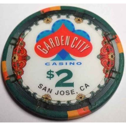 Garden City $2. Casino Chip - San Jose, California