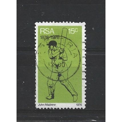 SouthAfrica.SG394 15c Batsman.Fine Used.Sep25a