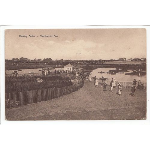 Boating Lakes Clacton-on-Sea Essex 1924 Postcard