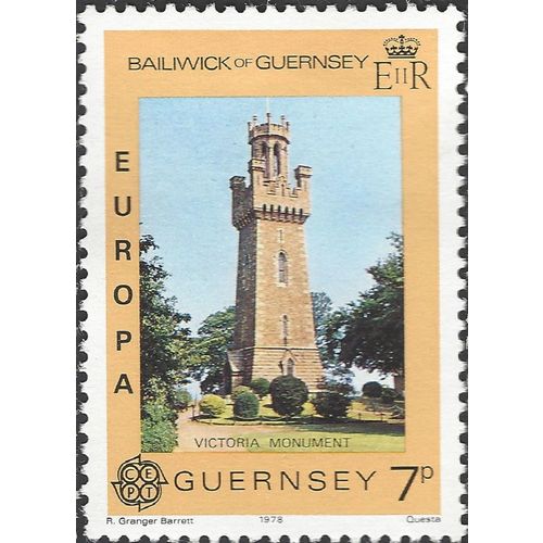 GUERNSEY, Europa, Victoria Monument, yellow 1978, 5p