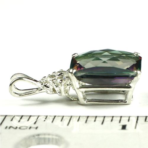 Mystic Fire Topaz, 925 Sterling Silver Pendant, SP042