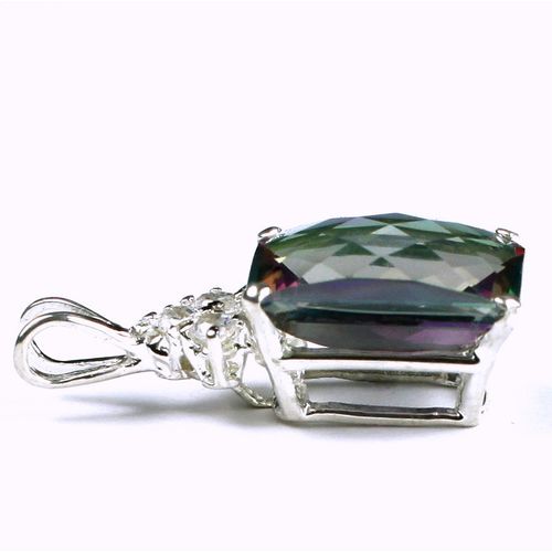 Mystic Fire Topaz, 925 Sterling Silver Pendant, SP042