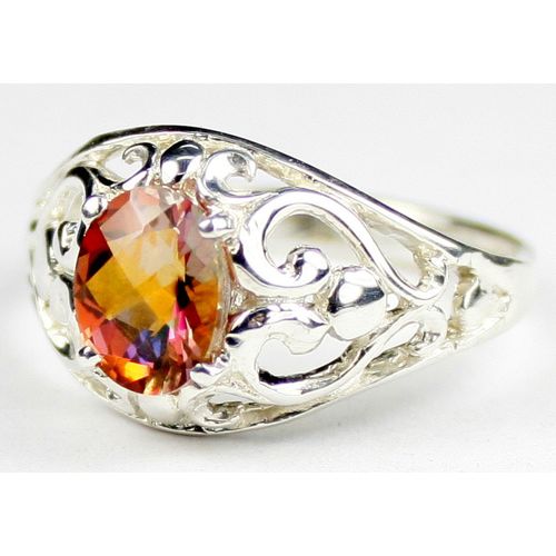 Twilight Fire Topaz, 925 Sterling Silver Ring, SR111