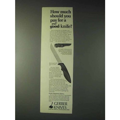 1973 Gerber Shorty Knife Ad - How Much Should You Pay