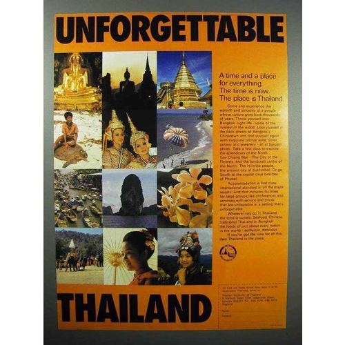 1980 Thailand Tourism Ad - Unforgettable