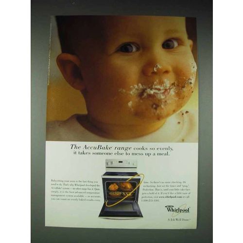1998 Whirlpool AccuBake Range Ad - Mess Up a Meal
