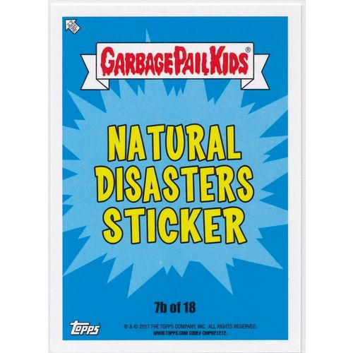 GPK Adam-Geddon Natural Disasters Sticker 7b Tremor Trevor