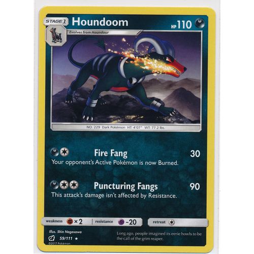 Pokemon Sun & Moon Crimson Invasion 59/111 Houndoom