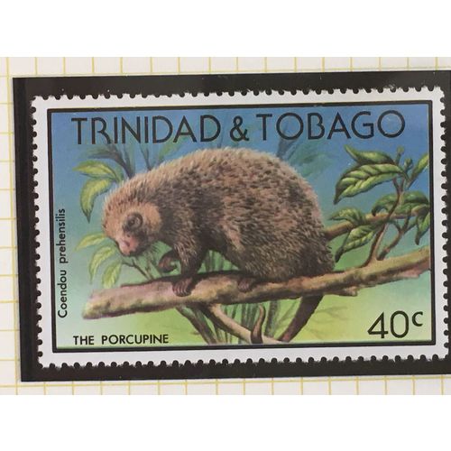 Trinidad & Tobago 1978 Wildlife 40c Porcupine Mounted Mint MM SG 523 Sc294 stamp