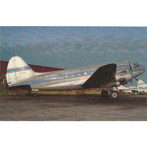 Air Manitoba Curtiss C46 F Civil Aircraft Postcard (A11859)