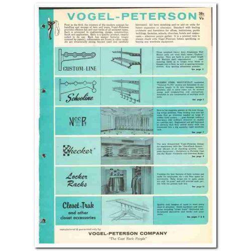 VOGEL-PETERSON COMPANY 1964 Custom-Line Schooline rack vintage catalog