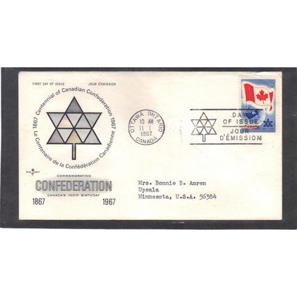 FDC Rose Craft 5c Confederation (Cachet-Typed/A) CV41301