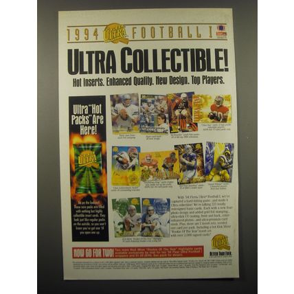 1994 Fleer Ultra Football I Cards Ad - Ultra Collectible!