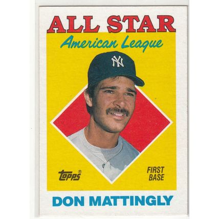 1988 Topps Don Mattingly baseball card #386 – All Star