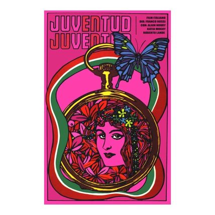 Cuban decor Wall Design movie Poster for Italian film JUVENTUD.Youth art