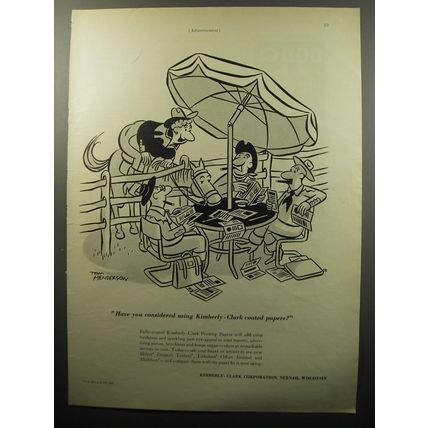 1951 Kimberly-Clark Paper Advertisement - cartoon by Tom Henderson