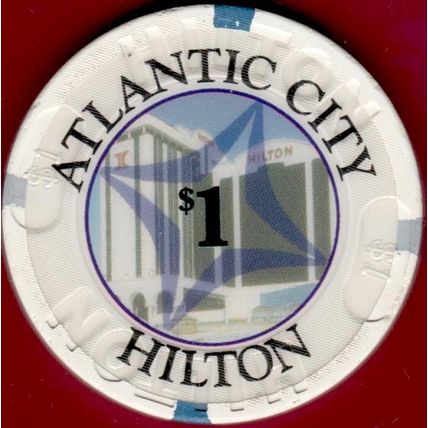 Hilton. $1 Casino Chip. Atlantic City, NJ. B84.