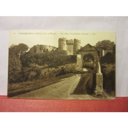ELIZABETHAN GATE, CARISBROOKE CASTLE, ISLE OF WIGHT. antique postcard /