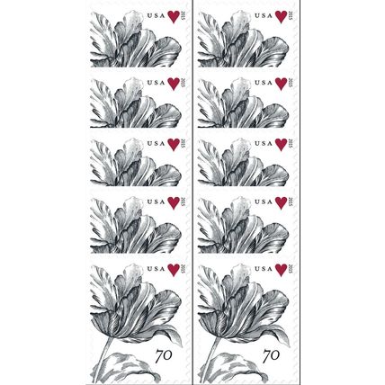 Vintage Tulip PACK of Ten 70 Cent Postage Stamps Scott 4960