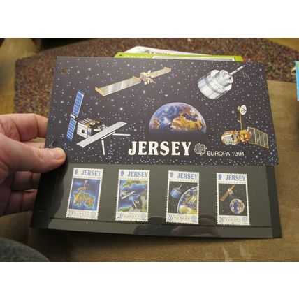 1991 Jersey Mint stamps presentation pack - Europe & Space - Astronomy interest