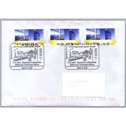 Deutschland SSt. Nürnberg "175 J. Dt. Eisenbahn, Bayerische Ludwigsbahn" 2010