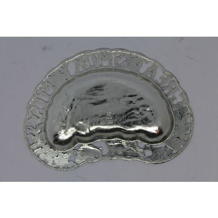 VTG Gift Souvenir Smoky Mountains Hand Painted Metal Ashtray Trinket Dish 1950s