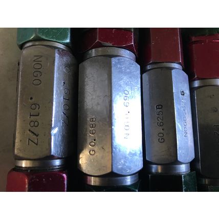 LOT PLUG GAGE GO NOGO VAN KEUREN .688,690,610,618,610/Z,618/Z,623,625,625  0,ES