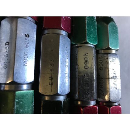 LOT PLUG GAGE GO NOGO VAN KEUREN .688,690,610,618,610/Z,618/Z,623,625,625  0,ES