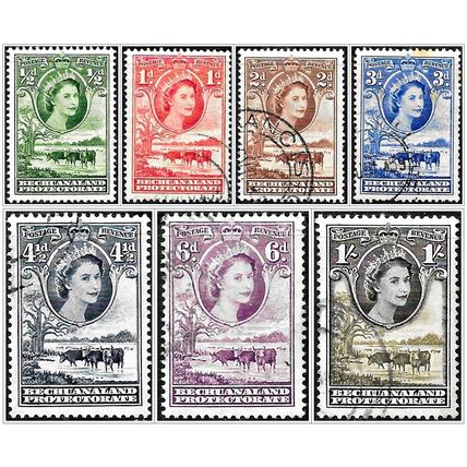 British Bechuanaland 1955 -1958 Queen Elizabeth II Fine Used Short Set C1
