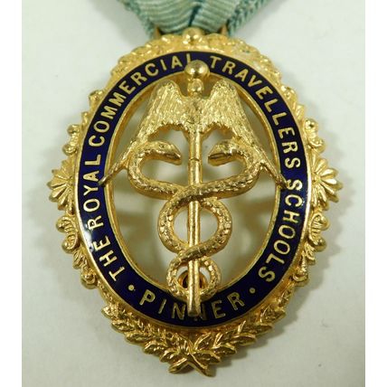 RCTA Royal Commercial Travellers Schools Pinner Steward Enamel Jewel Medal
