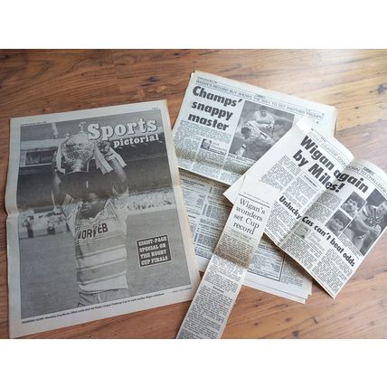1992 Rugby League Challenge Cup Final & Ticket / newspaper – Castleford vs Wigan
