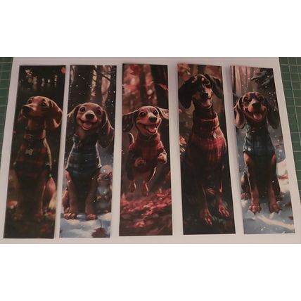 Cute Dachshund Sausage Dog Bookmarks Book Markers Gift For Reader (X5)