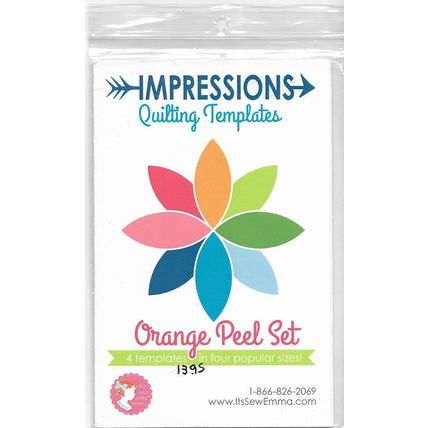It’s Sew Emma ISE-719 Impressions Quilting Templates Orange Peel Set ©2016