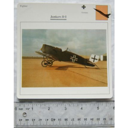 Junkers D 1 - Germany - Fighter - Collectors Club Card