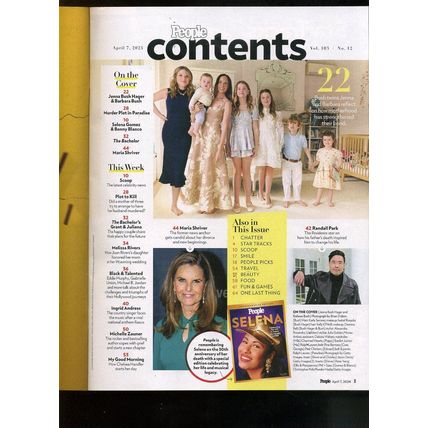 PEOPLE MAGAZINE April 7, 2025 JENNA BUSH HAGER & SISTER BARBARA BUSH KIDS NEW