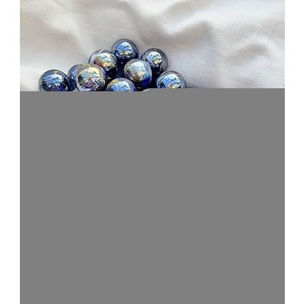 NEW DESIGN 2025 - SNORKEL - 25 Glass Marbles, Blue with Yellow & Red Swirl, 16mm