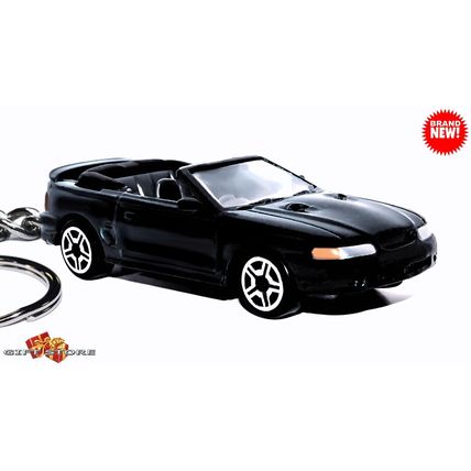 RARE KEYCHAIN BLACK 1994~98 FORD MUSTANG CONVERTIBLE ❤️GREAT GIFT❤️