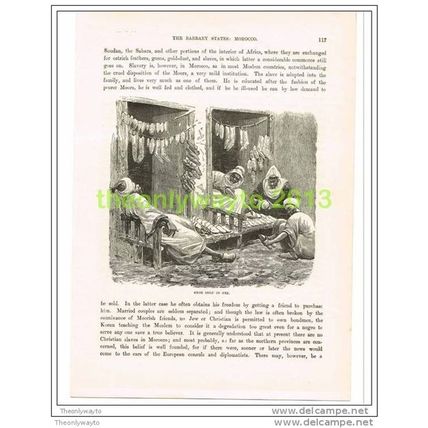SHOE SHOP IN FEZ, MOROCCO, Book Illustration c1890