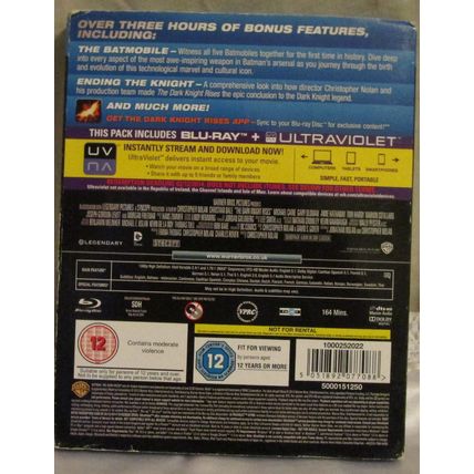 Batman: The Dark Knight Rises: Blu-Ray / Ultraviolet ( 2012 ) In Slip Case