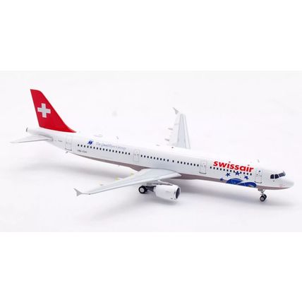 AIRBUS A321-111 SWISSAIR REG: HB-IOH WITH STAND - WB MODELS B321IOH 1/200