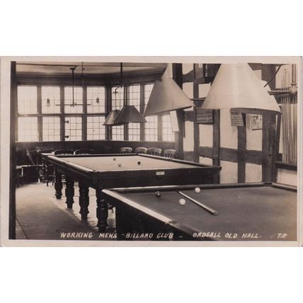 Working Mens Billiards Club Ordsall Hall Manchester RPC Postcard