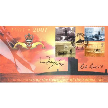 Bill Reid Ian Fraser MULTI Royal Navy Submarine Hand Signed FDC
