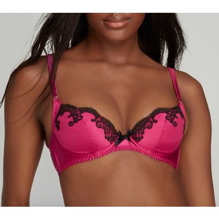 AGENT PROVOCATEUR Molly Plunge Underwired Bra Pink/Black BNWT