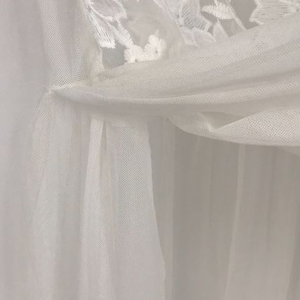 Vince Camuto Sheer White Floral Cover Up Dress with Lace Accents Size L