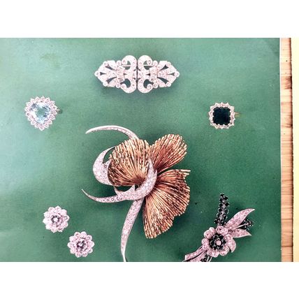 Victorian Jewellery 2 Photo Pages, Historical Wall Decor, Brooch Design,