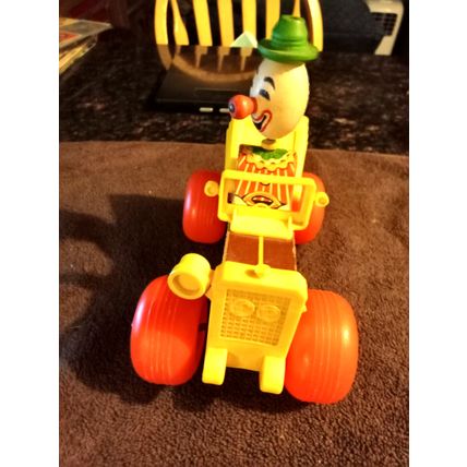 Old Vintage Original Fisher Price Jolly Jalopy # 724 7" Long Working 1965